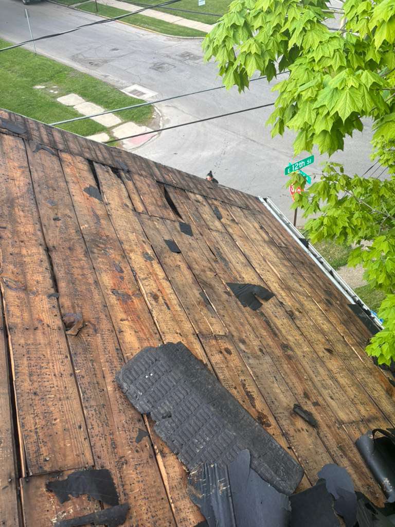 Roof restoration project one before